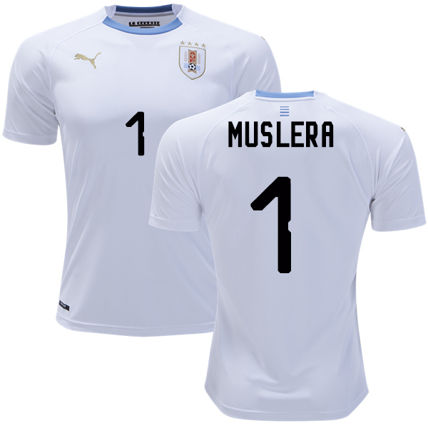 Uruguay #1 Muslera Away Soccer Country Jersey - Click Image to Close
